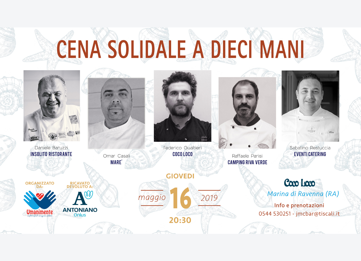 Locandina cena a 10 mani edizione 2019